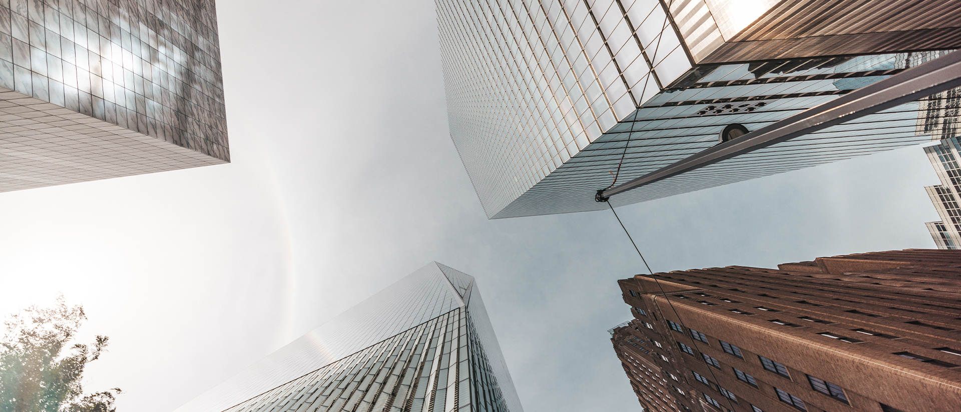 BuildingLink header image view of sky between buildings