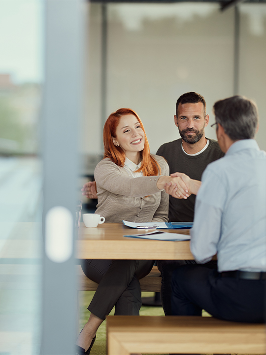 Openlending Portrait 3 people shaking hands