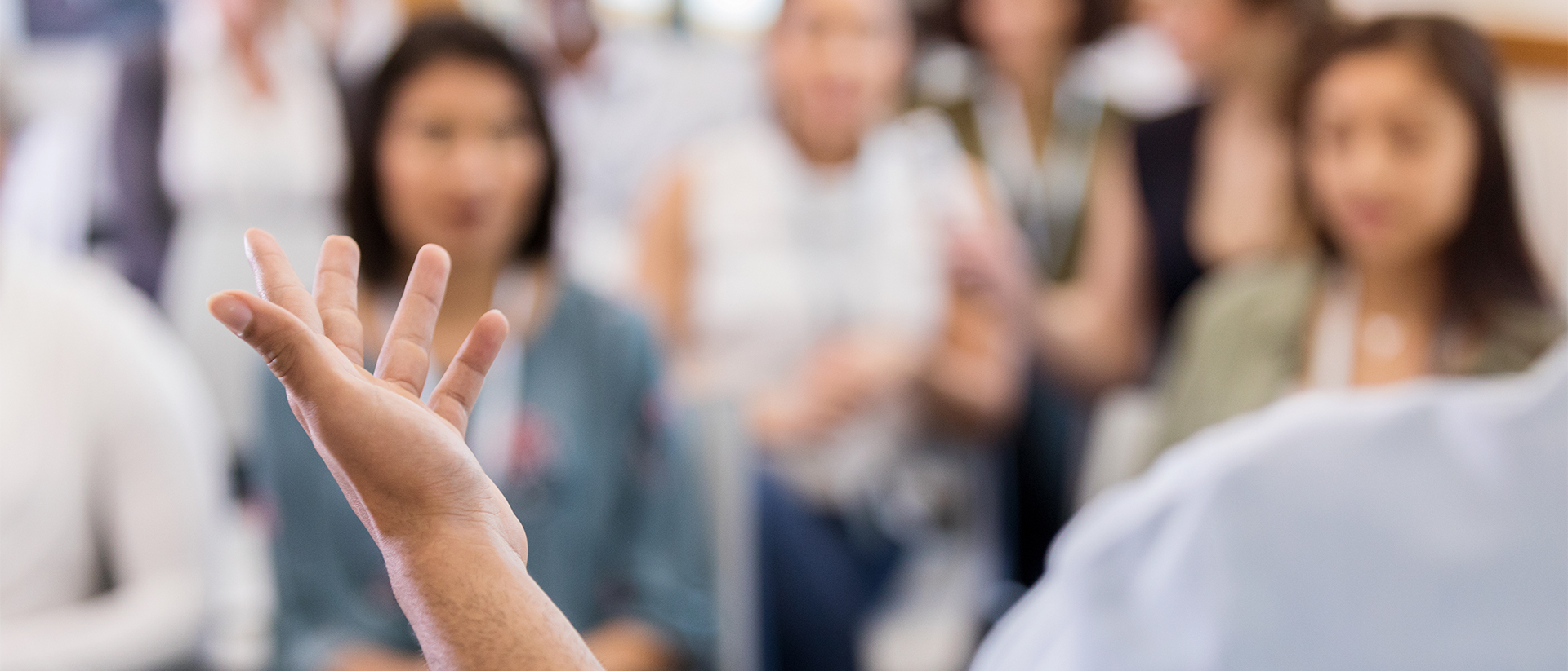 Accela header image – man presenting