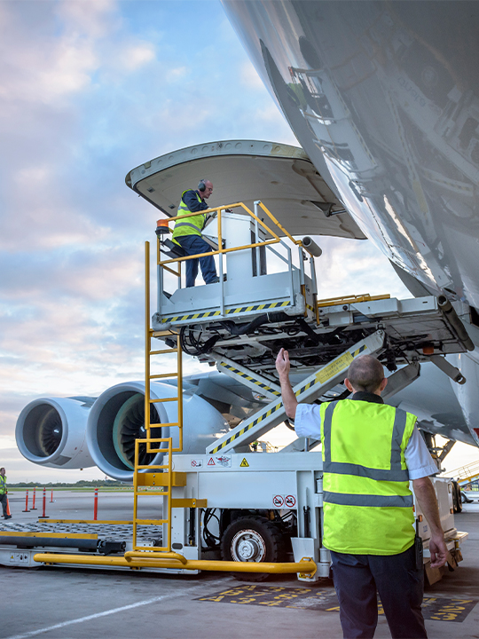 Bradford Portrait 1 workers outside plane