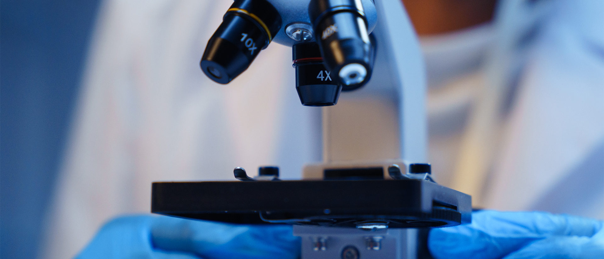 Labvantage header image close up microscope