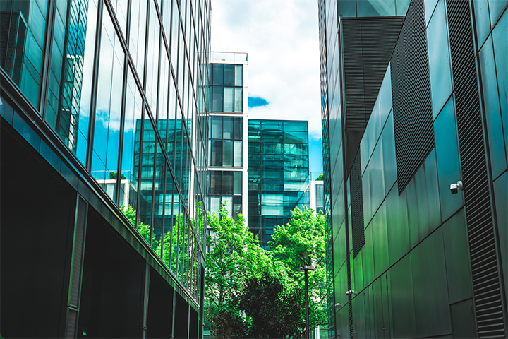 Responsibility Landscape 3 image of glass buildings